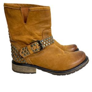 Steve Madden Frankie Women’s Sz 9 M Studded Leather Moto Boots